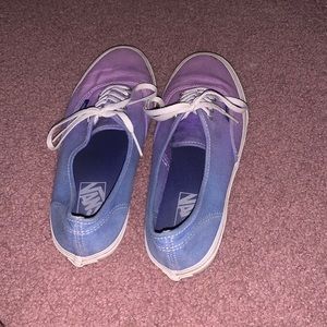 Blue and purple ombré vans